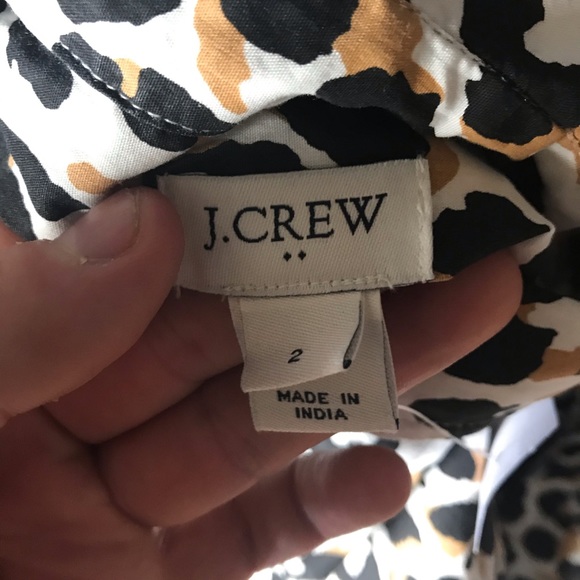 NWT J.Crew Leopard Print Tie Waist Shirtdress - Picture 11 of 13